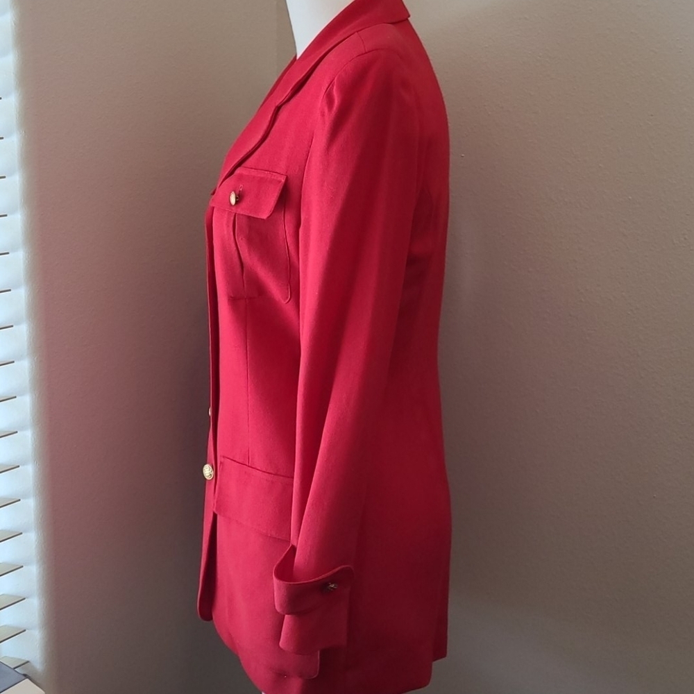 Vintage Neiman Marcus Red Wool Jacket - Picture 6 of 8